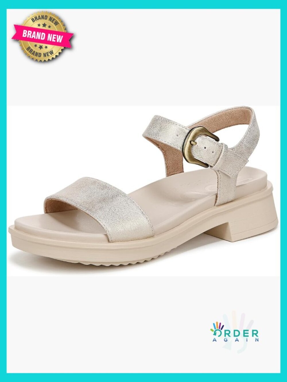 Strappy Sandals Block Heel Adjustable Buckle Comfort ContourFIT Technology